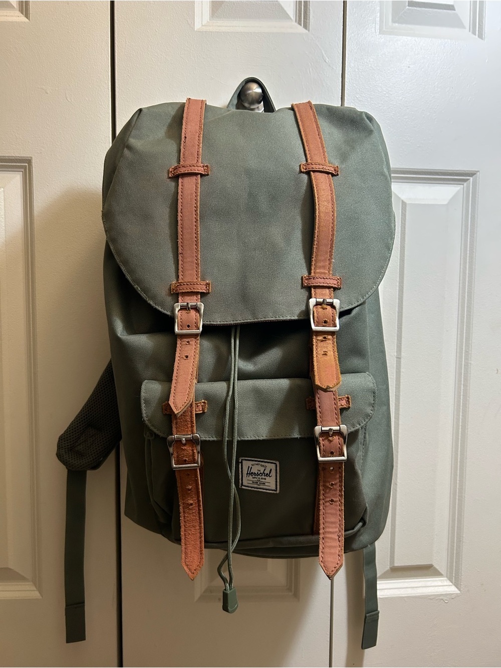 Herschel Supply Company Olive Canvas Backpack - little America